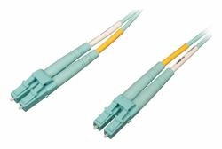 Eaton Tripp Lite N820-15M-OM4 100G Duplex Multimode 50/125 OM4 LSZH Fiber Optic Cable [LC/LC], Aqua, 15 m 