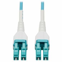 Eaton Tripp Lite N821-15M-AQ-AR 100G Duplex Multimode 50/125 OM4 Armored Fiber Optic Cable [LC/LC Duplex M/M], LSZH, Aqua, 15 m [49.2 ft.] 