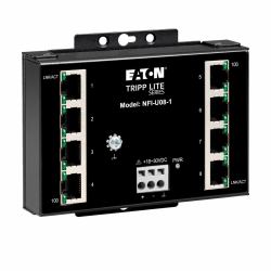 Eaton Tripp Lite NFI-U08-1 8-Port Unmanaged Fast Industrial Ethernet Switch - 10/100 Mbps, Ruggedized, -40° to 75°C, DIN/Wall Mount 