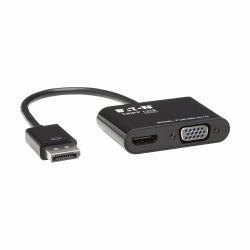 Eaton Tripp Lite P136-06N-HV-V2 DisplayPort to VGA/HDMI All-in-One Converter Adapter, DP ver 1.2, 4K 30 Hz HDMI 