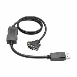 Eaton Tripp Lite P581-003-VGA-V2 DisplayPort 1.2 to VGA Active Adapter Cable [DP with Latches to HD15 M/M], 3 ft. [0.9 m] 