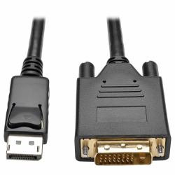 Eaton Tripp Lite P581-006-V2 DisplayPort 1.2 to DVI Active Adapter Cable [DP with Latches to DVI-D Dual Link M/M], 6 ft. [1.8 m] 