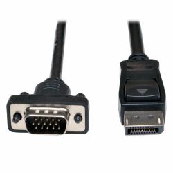 Eaton Tripp Lite P581-006-VGA-V2 DisplayPort 1.2 to VGA Active Adapter Cable [DP with Latches to HD15 M/M], 6 ft. [1.8 m] 