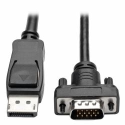 Eaton Tripp Lite P581-010-VGA-V2 DisplayPort 1.2 to VGA Active Adapter Cable [DP with Latches to HD15 M/M], 10 ft. [3.1 m] 