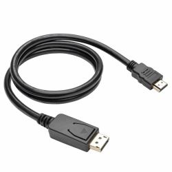 Eaton Tripp Lite P582-003-V2 DisplayPort 1.2 to HDMI Adapter Cable [DP with Latches to HDMI M/M], 4K, 3 ft. [0.9 m] 