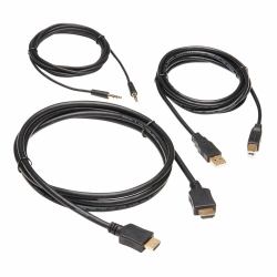 Eaton Tripp Lite P782-006-HA HDMI KVM Cable Kit - 4K HDMI, USB 2.0, 3.5 mm Audio [M/M], Black, 6 ft. [1.83 m] 
