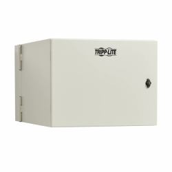 Eaton Tripp Lite SRN4G9USDP SmartRack Industrial Enclosure with Lock - NEMA 4, Wall Mount, Metal Construction, Hinged Back, 32 in. Depth, 9U, Gray 