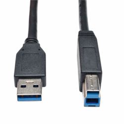 Eaton Tripp Lite U322-003-BK USB 3.2 Gen 1 SuperSpeed Device Cable [A to B M/M] Black, 3 ft. [0.91 m] 