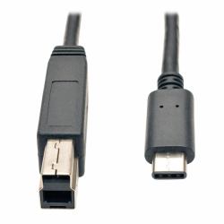 Eaton Tripp Lite U422-003-G2 USB-C to USB-B Cable [M/M] - USB 3.2, Gen 2 [10 Gbps], Thunderbolt 3 Compatible, 3 ft. [0.91 m] 