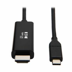 Eaton Tripp Lite U444-006-H4K6BE USB-C to HDMI Adapter Cable [M/M], 4K 60 Hz, 4:4:4, Thunderbolt 3 Compatible, Black, 6 ft. [1.8 m] 
