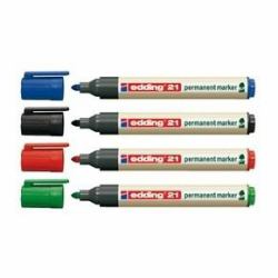 Edding EcoLine 21 permanent marker Black, Blue, Green, Red 4 pc[s] 