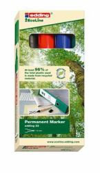 Edding 22 EcoLine permanent marker Chisel tip Black, Blue, Green, Red 