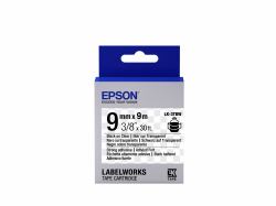 Epson Label Cartridge Strong Adhesive LK-3TBW Black/Clear 9mm [9m] 