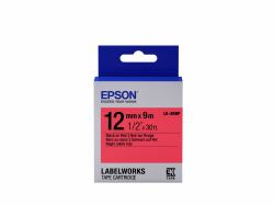 Epson Label Cartridge Pastel LK-4RBP Black/Red 12mm [9m] 