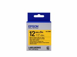 Epson Label Cartridge Strong Adhesive LK-4YBW Black/Yellow 12mm [9m] 