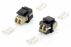 Equip Fiber Optic Keystone Adapter, LC Duplex 