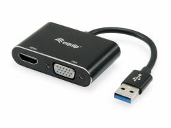 Equip USB 3.0 to HDMI/VGA [HD15] Adapter 