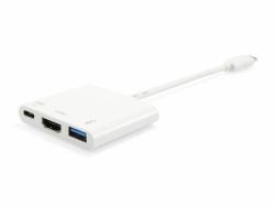 Equip USB Type C to HDMI Female/USB A Female/PD Adapter 