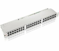 Equip 48-Port Cat.6 Shielded Patch Panel, Light Grey 