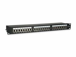Equip 24-Port Cat.5e Shielded Patch Panel, Black 