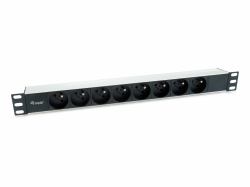 Equip 333313 power distribution unit [PDU] 8 AC outlet[s] 1U Black, Silver 