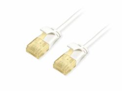 Equip Cat.6A U/UTP Slim Patch Cable, 0.5m, White 
