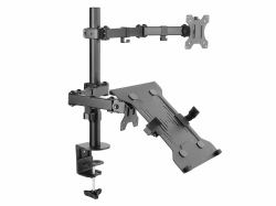 Equip 13"-32" Articulating Dual Arm Monitor Laptop Desk Mount Bracket 