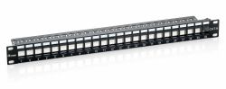 Equip 24-Port Keystone Cat.6 Unshielded Patch Panel, Black 