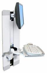 Ergotron StyleView Vertical Lift, Patient Room 61 cm [24"] Wall White 