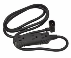 Ergotron SV 3-Outlet Power Strip outlet box Black 