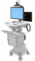 Ergotron SV44-57T1-C multimedia cart/stand Aluminium, Grey, White Flat panel 
