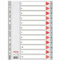 Esselte Index 1-12 PP A4 Grey 