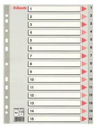 Esselte 100131 tab index Numeric tab index Polypropylene [PP] Grey 