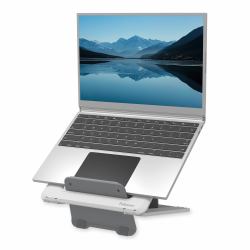 Fellowes Laptop Stand for Desk - Breyta Adjustable Laptop Riser for Home and Office - Portable Laptop Stand with 12 Height Adjustments - Max Laptop Size 14", Max Weight 4KG - White 