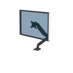Fellowes Platinum Series Monitor Arm - Monitor Mount for 8KG 40 Inch Screens - Adjustable Monitor Desk Mount - Tilt 45° Pan 180° Swivel 360° Rotation 360°, VESA 75 x 75/100 x 100 - Black 