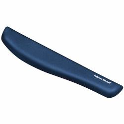 Fellowes Keyboard Wrist Rest - PlushTouch Wrist Rest with Non Skid Rubber Base & Antibacterial Protection - Ergonomic Wrist Support for Computer, Laptop, Home Office Use - Blue 