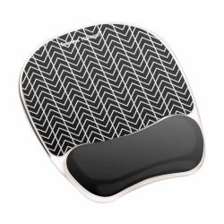 Fellowes Mouse Mat Wrist Support - Photo Gel Mouse Pad with Non Slip Rubber Base & Antibacterial Protection - Ergonomic Mouse Mat for Computer, Laptop, Home Office Use - Chevron 