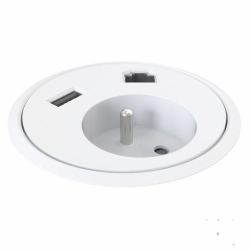 Forming Function Powerdot - 1 Power 1 Data 1 - USB Charger, French version, - White - Warranty: 12M