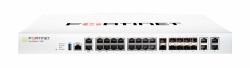 Fortinet 22 x GE RJ45 ports [including 2 x WAN ports, 1 x DMZ port, 1 x Mgmt port, 2 x HA ports, 16 x switch ports with 4 SFP port shared media], 4 SFP ports, 2x 10G SFP+ FortiLinks, dual power supplies redundancy. 