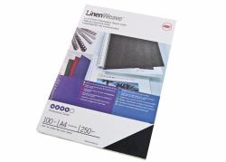 GBC LinenWeave Binding Covers 250gsm A4 Black [100] 