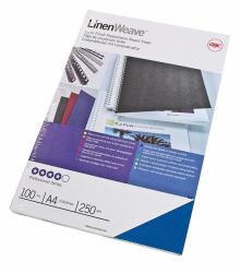 GBC LinenWeave Binding Covers 250gsm A4 Royal Blue [100] 