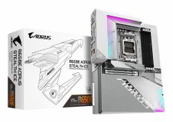 GIGABYTE B650E AORUS STEALTH ICE Motherboard - AMD Ryzen 9000 Series CPUs, 12+2+2 Phases VRM, up to 8000MHz DDR5 [OC], 1xPCIe 5.0 + 2xPCIe 4.0 M.2, 2.5GbE LAN, WIFI 7, USB 3.2 Gen 2x2 