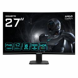 GIGABYTE GS27FCA 27" FHD Curved Gaming Monitor - 1920 x 1080, 200Hz, 1, 250 cd/m², FreeSync Premium, HDR Ready, HDMI 2.0, Displayport 1.4 