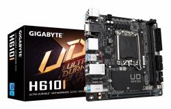 GIGABYTE H610I Motherboard - Supports Intel Core 14th CPUs, 4+1+1 Hybrid Digital VRM, up to 5600MHz DDR5, 1xPCIe 3.0 M.2, GbE LAN, USB 3.2 Gen 1 