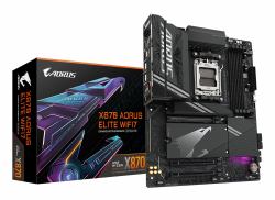 GIGABYTE X870 AORUS ELITE WIFI7 Motherboard - Supports AMD Ryzen 9000 CPUs, 16+2+2 phases VRM, up to 8000MHz DDR5 [OC], 3xPCIe 5.0 + 1xPCIe 4.0, Wi-Fi 7, 2.5GbE LAN, USB 4 