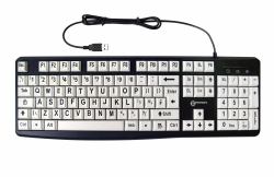 Geemarc Telecom While Stocks Last - Geemarc High Visibility large print black letters on white keys - USB [1Year warranty]