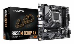 GIGABYTE B650M D3HP AX Motherboard - AMD Ryzen 9000 Series CPUs, 5+2+2 Phases VRM, up to 8000MHz DDR5 [OC], 2xPCIe 4.0 M.2, WIFI 6E, 2.5GbE LAN, USB 3.2 Gen 1 