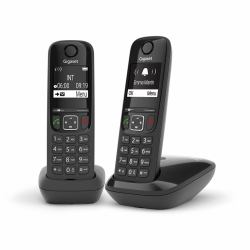 Gigaset AS690 Duo Analog/DECT telephone Caller ID Black 