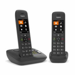 Gigaset C575A Duo Analog/DECT telephone Caller ID Black 