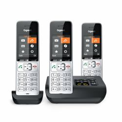 Gigaset COMFORT 500A Trio Analog/DECT telephone Caller ID Black, Silver  - German version